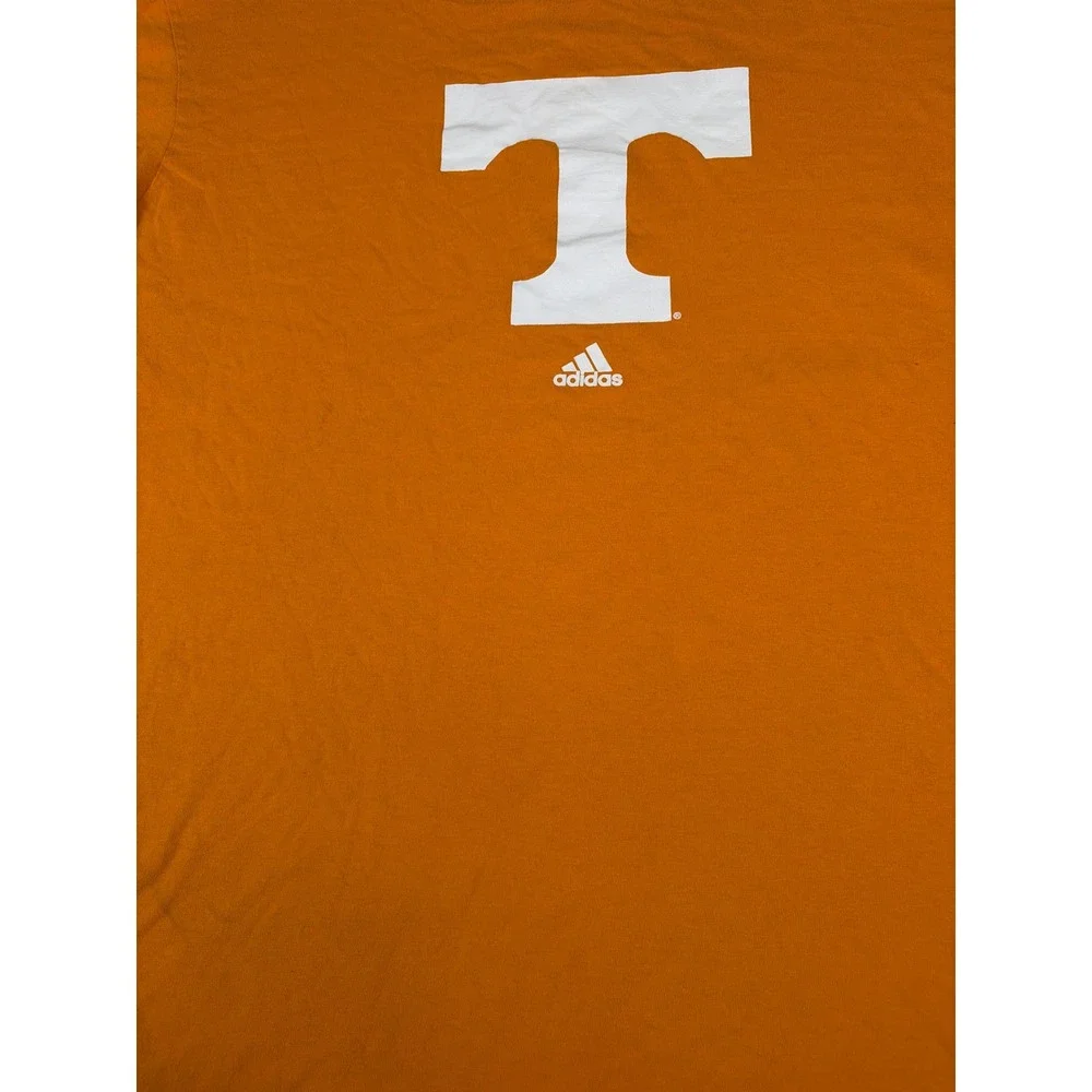 Adidas Tennessee Volunteers Mens 2XL Orange T-Shirt NCAA Vols Logo Short Sleeve‎